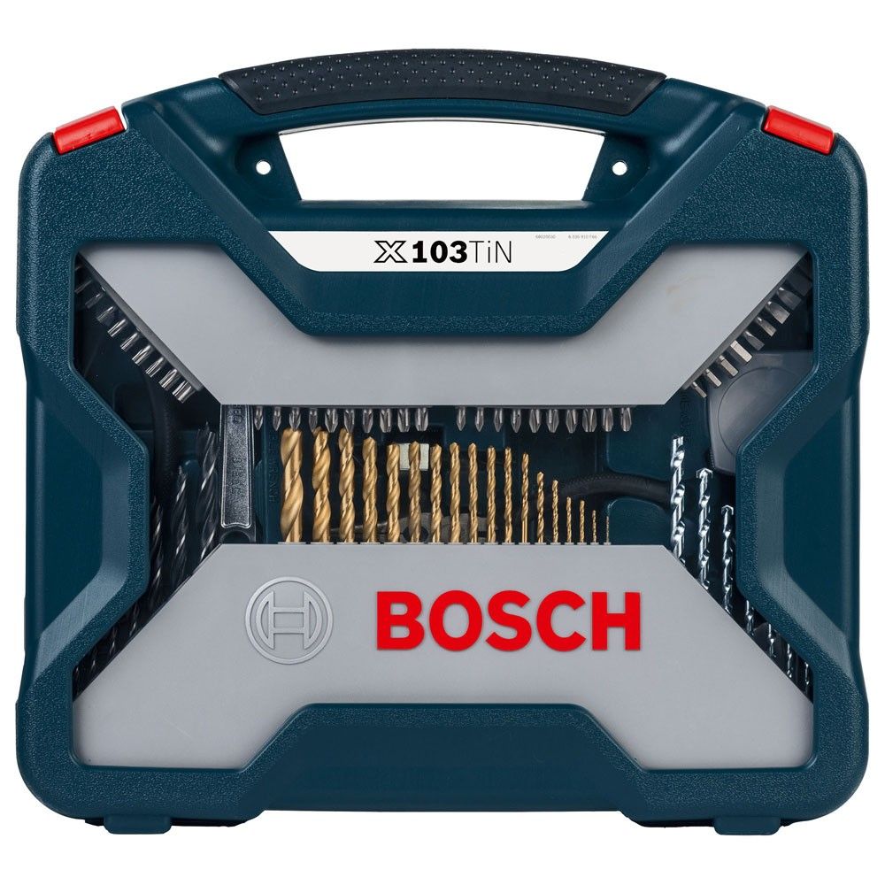 Kit de Pontas e Brocas em Titânio X-Line para parafusar e perfurar com 103 unidades Bosch