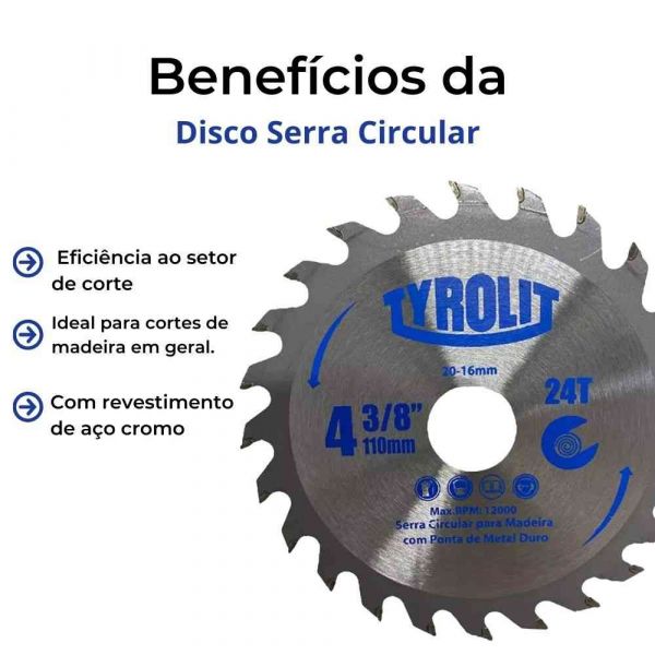 Disco Serra Circular 110x20mm 4 3/8