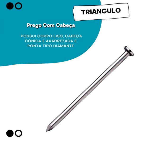1 Kg Prego Com Cabeça 15 X 21mm Triangulo