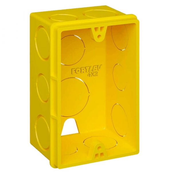 Caixa de Luz Pvc Amarelo 4x2 Fortlev