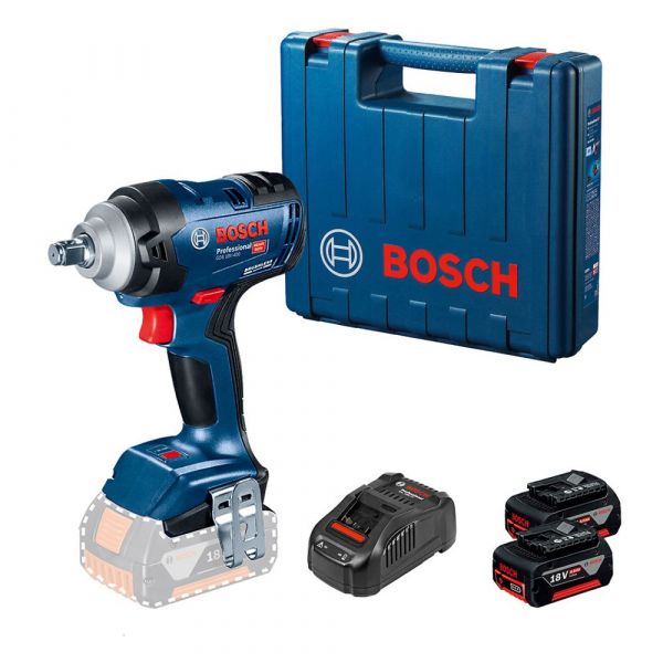 Chave de Impacto GDS 18V-400 18V Brushless 2 baterias e maleta Bosch 