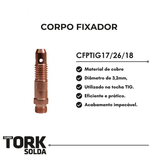 Corpo Fixador da Pinça 3.2mm TIG 17/26/18 Tork