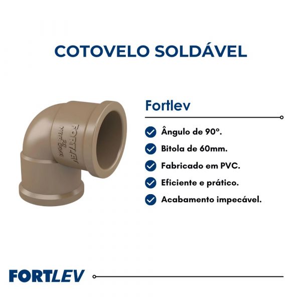 Cotovelo Soldável 90°60MM Fortlev