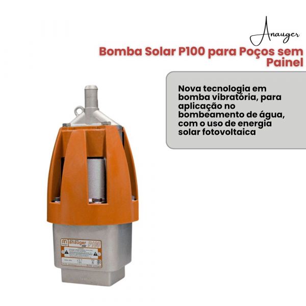 Bomba Solar P100 para Poços sem Painel- Anauger