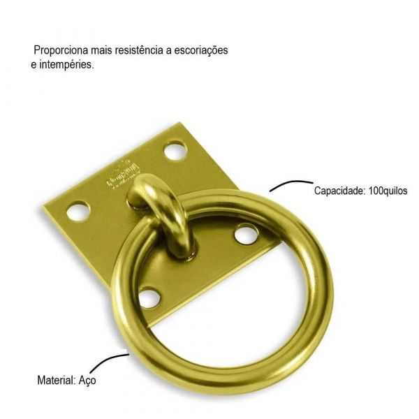 Argola Dourada Para Parafusar Chapa N-1 Forsul