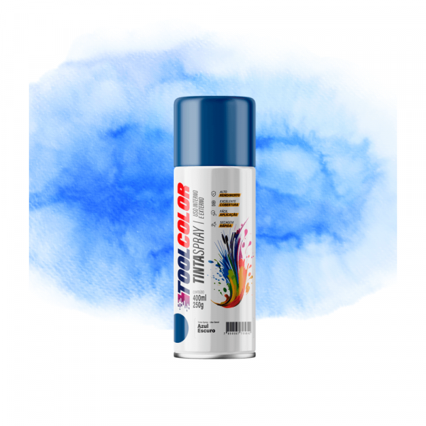 Tinta Spray Azul Escuro 400ml Toolcolor