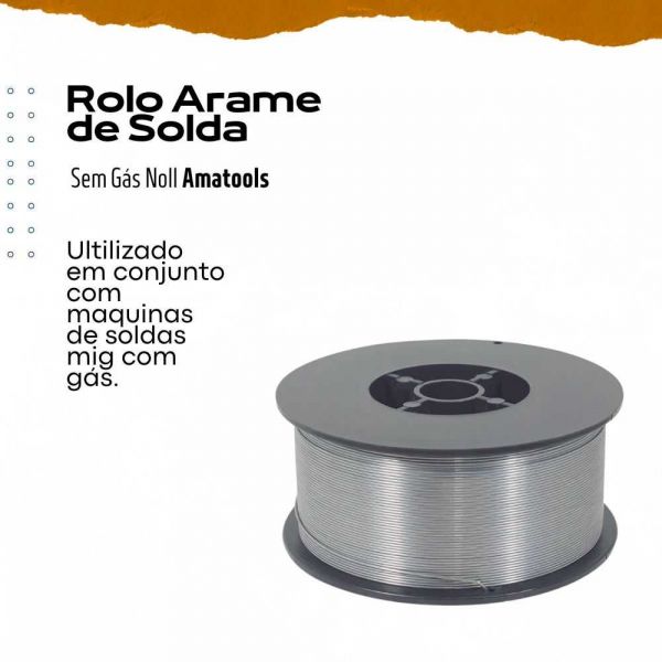 5Kg Arame de Solda MIG 0.8mm Sem Gás Noll