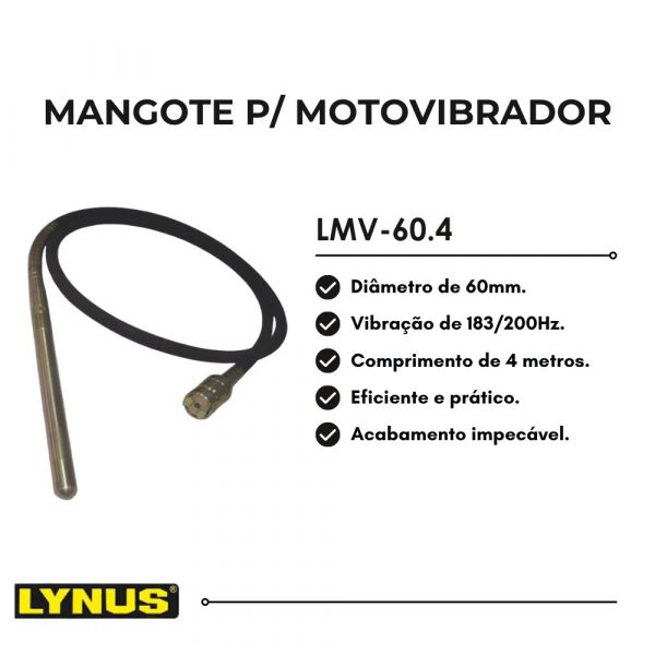 Mangote Para Motovibrador 60mmX4mt Lynus