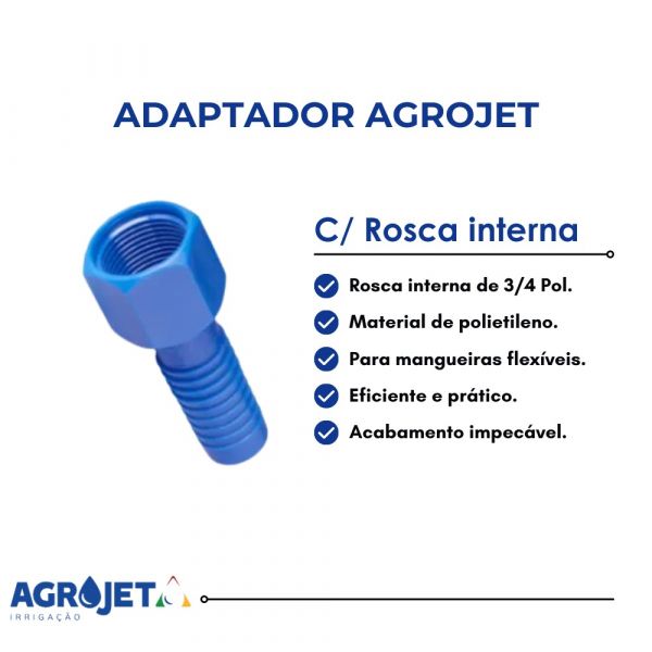 Adaptador Com Rosca Interna 3/4” Agrojet