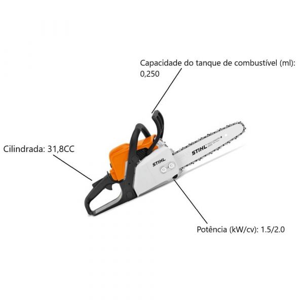 Motosserra ms 180 35CM/14 61Pmm STIHL 11302000496