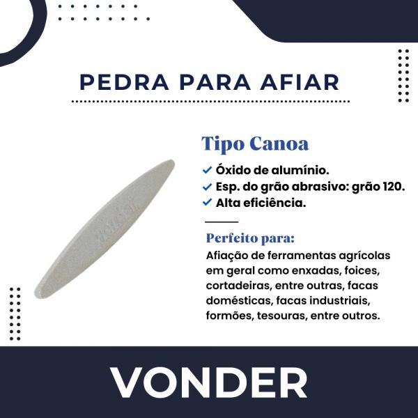 Pedra Para Afiar Tipo Canoa Blister Vonder