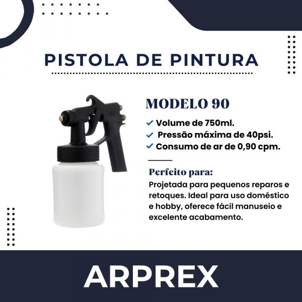 Pistola de Pintura Ar Direto Mod 90 ARPREX