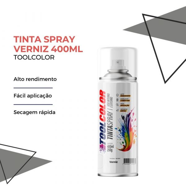 Tinta Spray Verniz 400ml Toolcolor