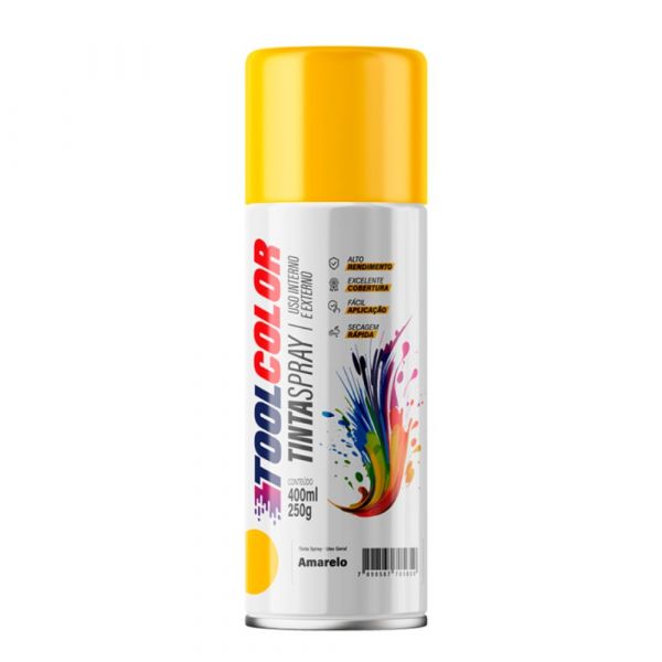 Tinta Spray Amarelo 400ml Toolcolor