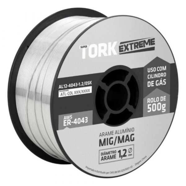 Arame Solda Mig 1,2mm 1kg Alumínio ER-4043 Tork