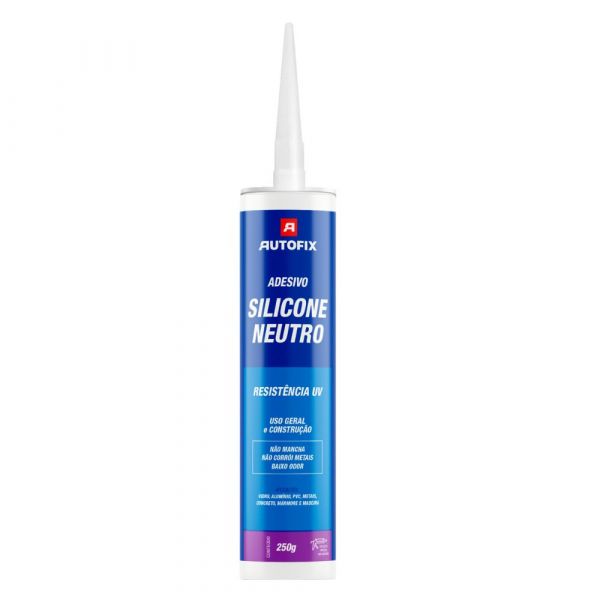 Silicone Neutro Preto Uso Geral 250g Autofix