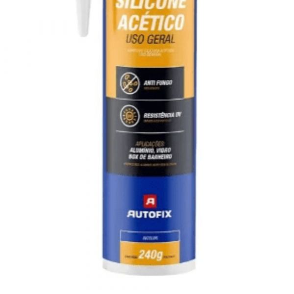 Silicone Acético Incolor Uso Geral 240g Autofix 