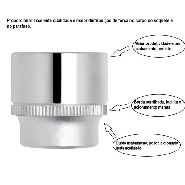 Chave Soquete Estriado 1/2X19mm Gedore