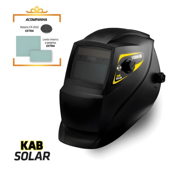 Máscara de Solda Auto Escurecimento Visor 4K Kab Solar Tork